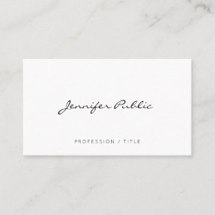 Moderne Elegante Minimal einfache Kalligraphie-Skr Visitenkarte