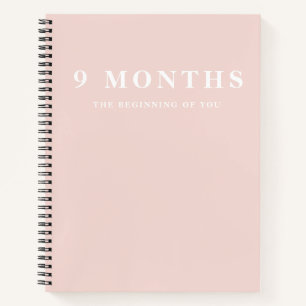 Moderne Elegante Minimal Pastel Rosa Mutter Gesche Notizbuch