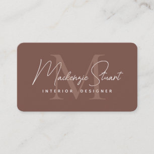 Moderne elegante Minimal-Schrift-Monogramm Terrako Visitenkarte