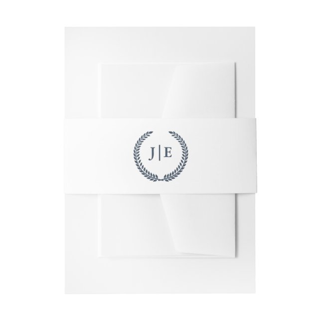Moderne Elegante Minimal Wreath Wedding Einladungsbanderole (Vorderseite Beispiel)