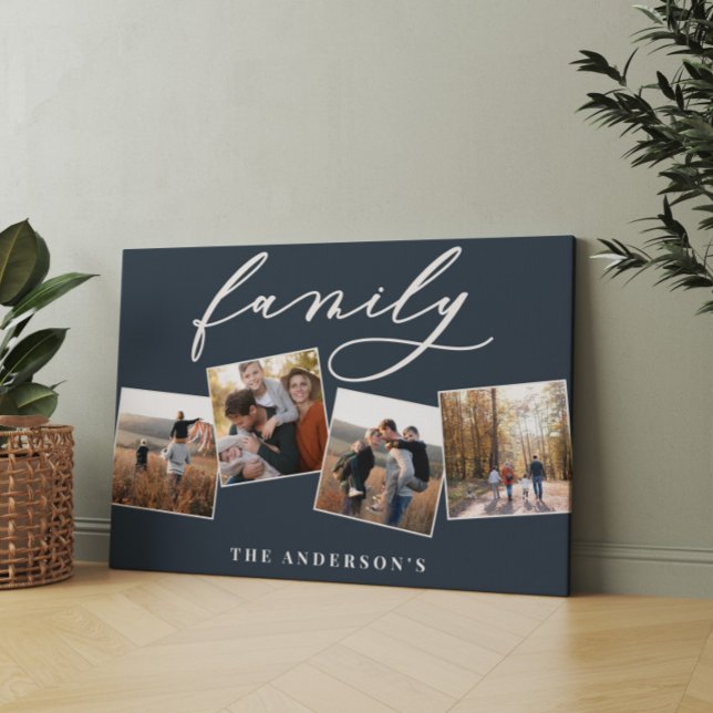 Moderne elegante minimale Foto Collage personalisi Leinwanddruck (Von Creator hochgeladen)