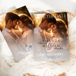 Moderne Elegante Minimale Foto Hochzeit Save The Date