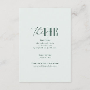 Moderne elegante minimale QR-Code-Hochzeitsdetails Begleitkarte