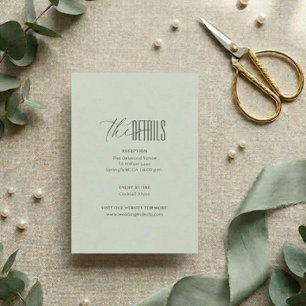 Moderne elegante minimale QR-Code-Hochzeitsdetails Begleitkarte