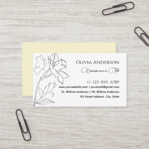 Moderne elegante minimale Schwarz-Creme-Beige-Farb Visitenkarte