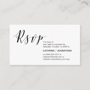 Moderne Elegante, minimale, schwarze Schrift, UAWG Begleitkarte