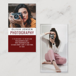 Moderne Elegante Minimalfotografie Beruflich Visitenkarte