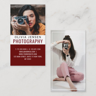 Moderne Elegante Minimalfotografie Beruflich Visitenkarte