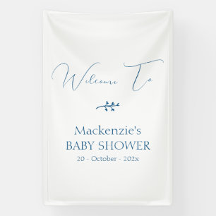 Moderne Elegante Minimalistische Babyparty Vertika Banner