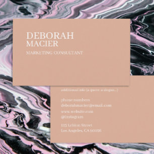 Moderne Elegante Minimalistische Dusty-Rose Visitenkarte