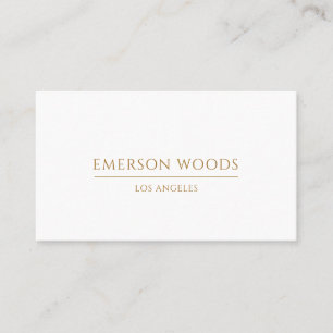 Moderne elegante Minimalistische Goldtypografie Visitenkarte
