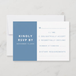 Moderne Elegante Minimalistische Hochzeit von Dust RSVP Karte