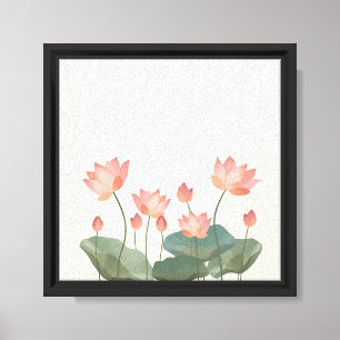 Moderne elegante minimalistische Lotus-Kunst  Leinwanddruck