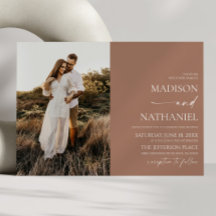 Moderne elegante Minimalistische Mocha Mousse Wedd