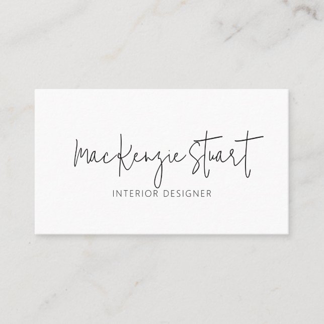 Moderne, elegante Minimalistische QR-Code-Vorlagen Visitenkarte (Vorderseite)