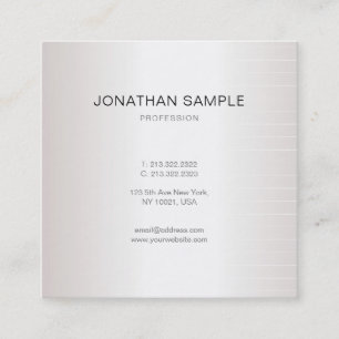 Moderne Elegante Minimalistische Schlichte Imitate Quadratische Visitenkarte