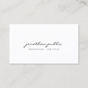 Moderne elegante minimalistische Template-Schrift Visitenkarte