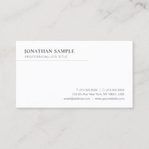 Moderne Elegante Minimalistische Vorlage Professio Visitenkarte
