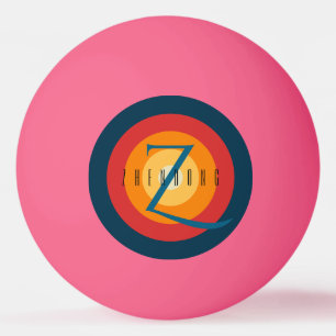 Moderne Elegante Mit Monogramm, erstklassige Einri Tischtennisball