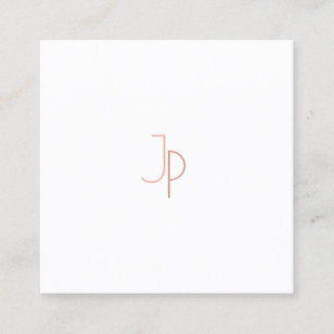 Moderne Elegante Moderne Mit Monogramm, einfache V Quadratische Visitenkarte