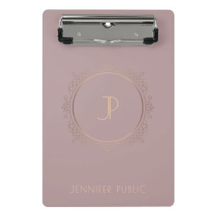 Moderne Elegante Moderne Mit Monogramm Vorlage Mini Klemmbrett