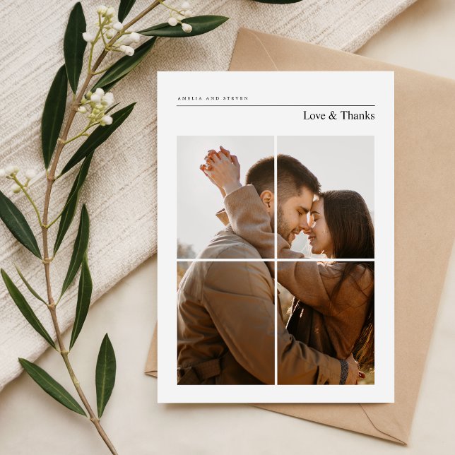 Moderne, elegante Monogram-Foto-Hochzeit Save The Date (Von Creator hochgeladen)