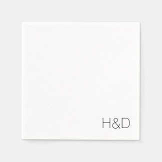 Moderne, elegante Monogram Wedding Simple Serviette