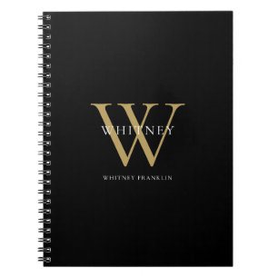 Moderne elegante Monogramm-Name Notizblock