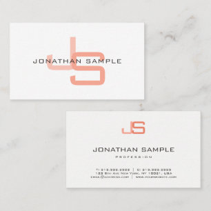 Moderne, elegante Monogramm-Vorlage Visitenkarte