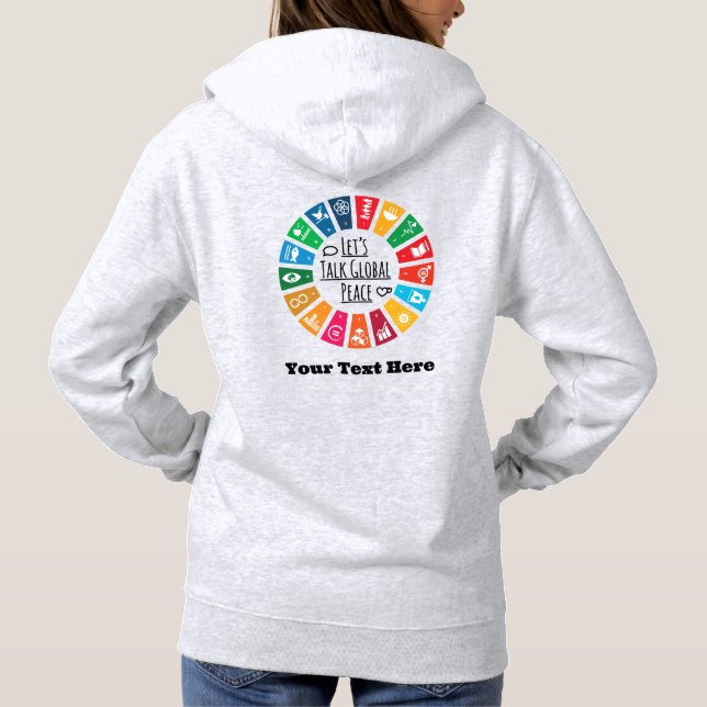 Moderne Elegante Motivierend Geschenke nach Maß Hoodie (Rückseite)