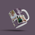 Moderne, elegante MultiFoto-Familie lila Gabe Kaffeetasse<br><div class="desc">Modernes,  stilvolles Mehrfamilienhaus-Wohngestaltung-Geschenk für Fotos. Moderne lila Farben können verändert werden.</div>