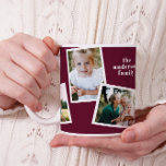 Moderne, elegante MultiFoto-Familie lila GIF-Kaffe Kaffeetasse<br><div class="desc">Modernes,  stilvolles Mehrfamilienhaus-Wohngestaltung-Geschenk für Fotos. Moderne lila Farben können verändert werden.</div>