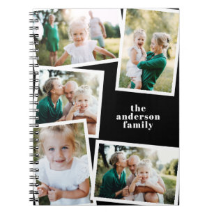 Moderne, elegante MultiFoto-Familie stilvoll schwa Notizblock