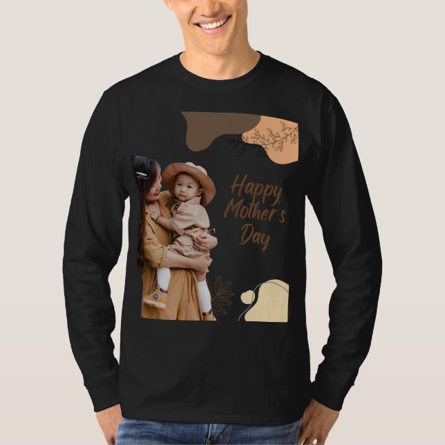 Moderne elegante Muttertags T-Shirt (Vorderseite)
