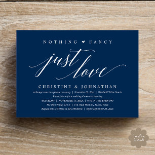 Moderne elegante Nichts Fancy, nur Liebe, Empfang Einladung
