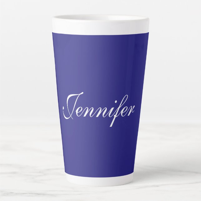Moderne Elegante Niedliche Einzigartigkeit Deep Bl Milchtasse (Vorderseite)