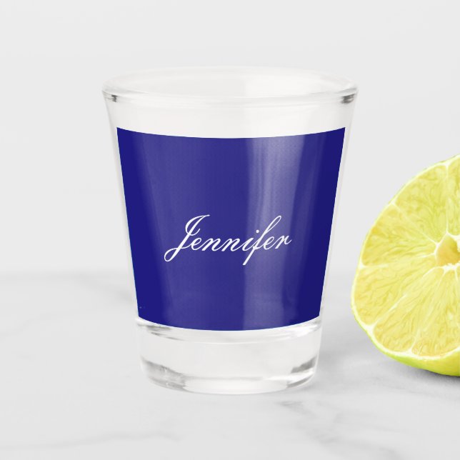 Moderne Elegante Niedliche Einzigartigkeit Deep Bl Schnapsglas (Vorderseite)
