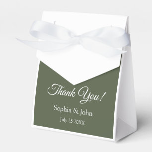 Moderne elegante Oliven-grüne Hochzeitsgeschenkbox Geschenkschachtel