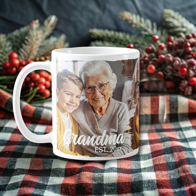 Moderne, elegante Oma-personalisierte Foto-Collage Kaffeetasse (Von Creator hochgeladen)