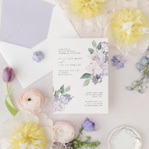 Moderne Elegante Orchideen & Grüne Probe Abendesse Einladung