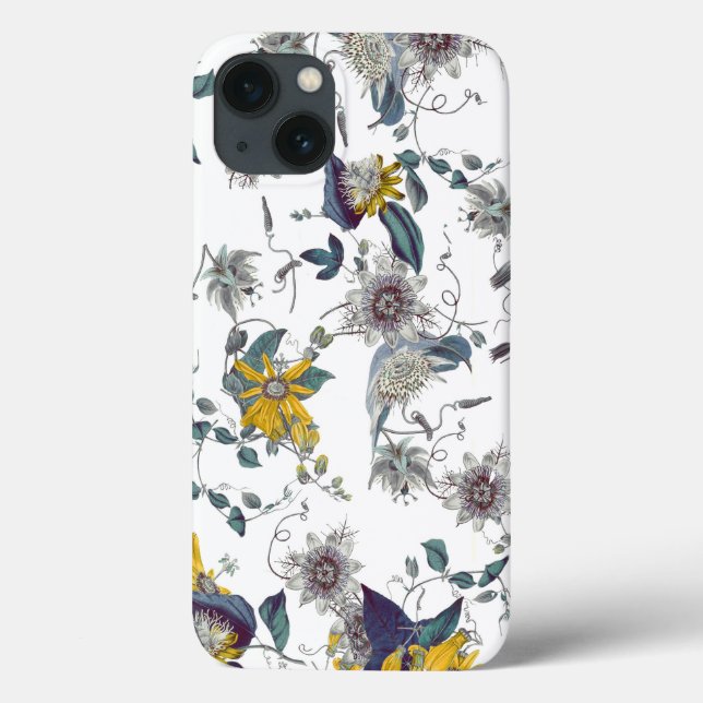 Moderne elegante Passion-Blume Case-Mate iPhone Hülle (Rückseite)