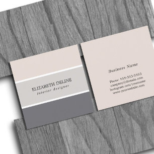 Moderne, elegante Pastel Stripes Räume Designer Quadratische Visitenkarte