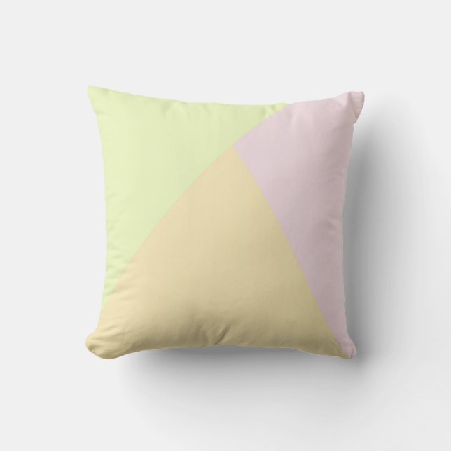 moderne, elegante, pastellfarbene Dreiecke Kissen (Vorderseite)