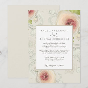 Moderne Elegante Peony Blume Locarno Einladung