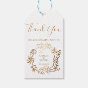 Moderne elegante personalisierte Goldmonogramm Geschenkanhänger