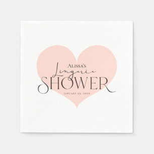Moderne elegante Pfirsich Weiße Herz Wäsche Dusche Serviette