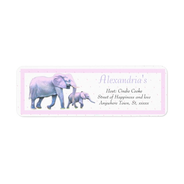 Moderne elegante Pink Baby Girl Dusche Einladung (Vorne)