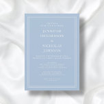Moderne Elegante Powder Blue Virtual Wedding Einladung<br><div class="desc">Moderne elegante Powder Blue Virtual Wedding Einladung.</div>