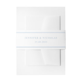 Moderne Elegante Powder Blue Wedding Einladungsbanderole