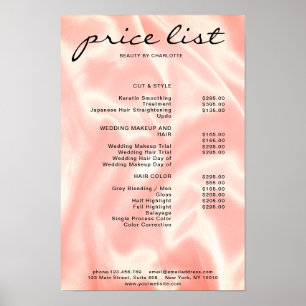Moderne, elegante Preisliste Poster